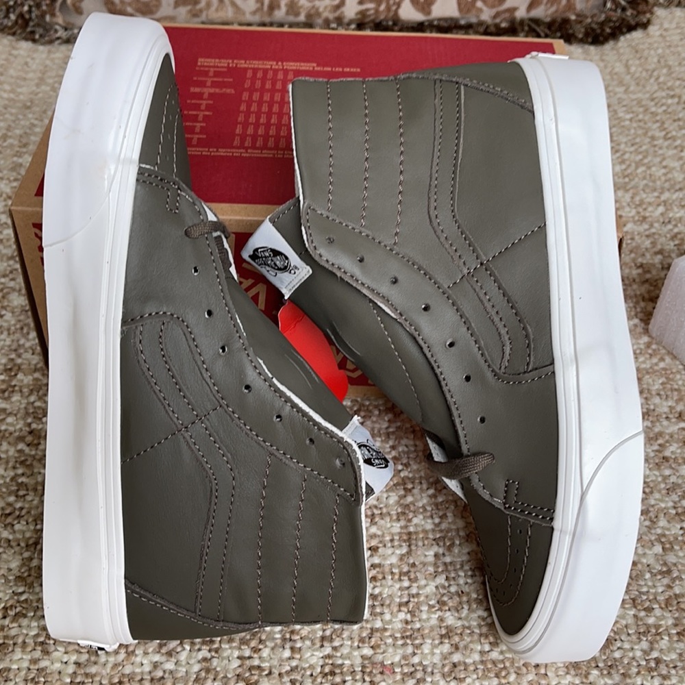 Vans Sk8-Hi Tapered Soft Leather Canteen/Snow WhtW - Picture 11 of 16